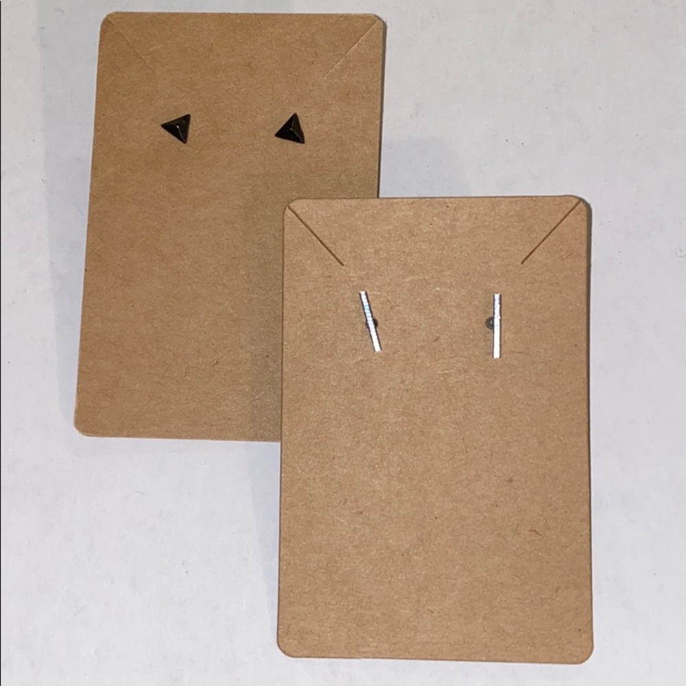 🖤🤍Black Silver Post Minimal Minimalist Earrings